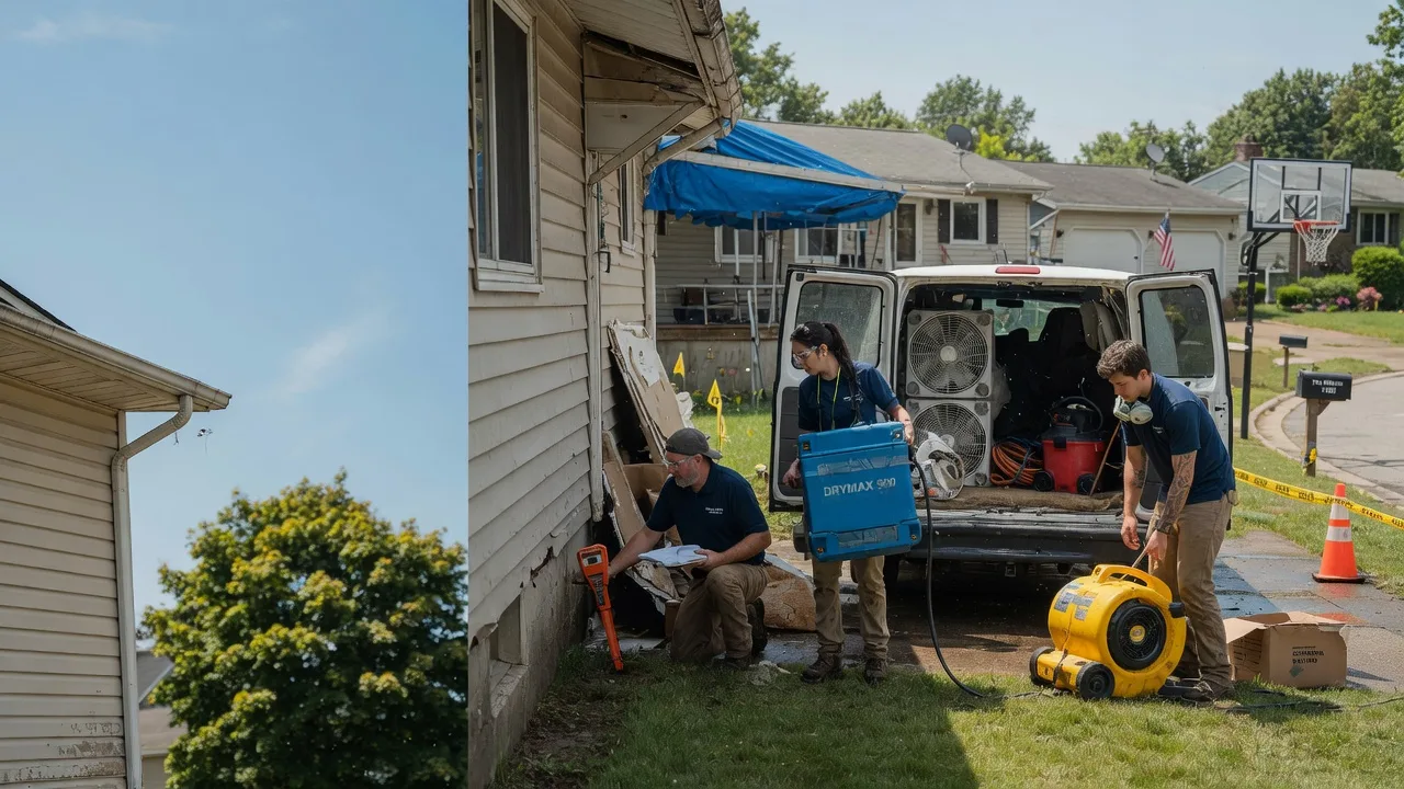 Ceiling Leak Cleanup in Columbus, WI near me